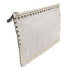 VALENTINO PW2P0269BOL Graue Kalbsleder Goldene Rockstud Clutch 153416656 [P]