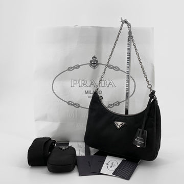 PRADA テスート リエディション マルチ ホーボーバッグ 1BH204 153416669