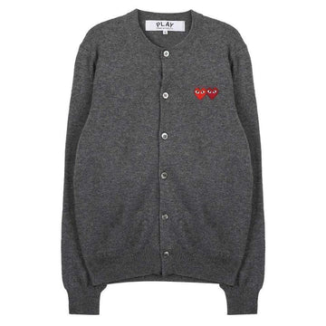 COMME DES GARCONS Double Heart Patch Cardigan 150941953