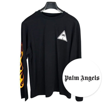 Palm Angels Men's Long Sleeve Logo T-Shirt Black PMAB002S18084025 1088 Authentic 100% 150721004