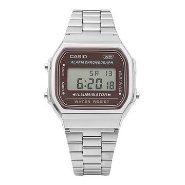 CASIO Digitaluhr A168WA-5AYDF (A168WA-5A) quadratische Vintage Retro Metall Herren 146829841