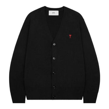 AMI Heart Logo Wool Cardigan 152314367