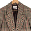 Miu Miu Luxury Biar Female Back Logo Wool Plaid Oversized Check Long Coat Rust 36 147875570 [P]