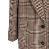Miu Miu Luxury Biar Female Back Logo Wool Plaid Oversized Check Long Coat Rust 36 147875570 [P]