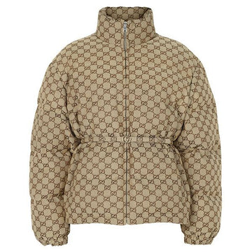 GUCCI Kamel-Ebenholz GG Canvas Gänsedaunen Bomberjacke 797451 Z9ABA 2184 153443788