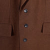 TOM FORD Männer Leder Wolle Kaschmir Einreiher Langmantel braun 48 141875109 [P]