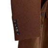 TOM FORD Männer Leder Wolle Kaschmir Einreiher Langmantel braun 48 141875109 [P]