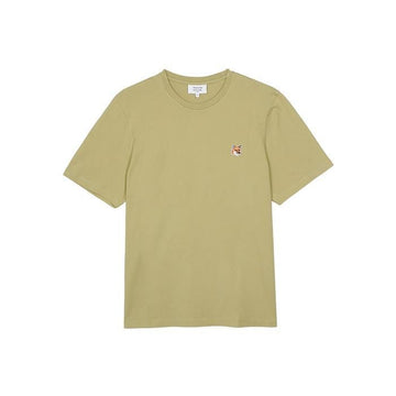 MAISON KITSUNE 男性用フォックスヘッドパッチレギュラーティーシャツキャンバス LM00104KJ0008-P357 127539056