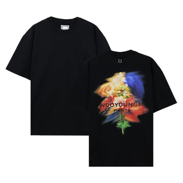 WOOYOUNGMI Schwingendes Blumen Herren Kurzarm-T-Shirt W243TS06715B 147253159