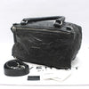 Givenchy Black Sheepskin Wrinkled Silver Pandora Medium Shoulder Bag 153445300 [P]