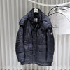 Moncler Logo Patch Hooded Long Down Jacket Navy A+/7 153447855 [P]