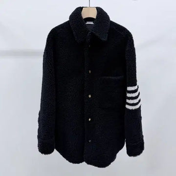 THOM BROWNE 斜めストラップダイドシアリングレザージャケット 153447929