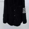 THOM BROWNE 斜めストラップダイドシアリングレザージャケット 153447929 [P]