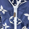Louis Vuitton Monogram Women's Hooded Windbreaker Jacket Blue 40 153447982 [P]
