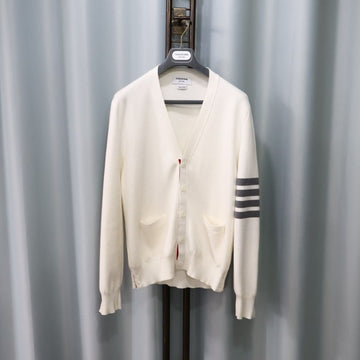 THOM BROWNE クリームホワイト ミラノステッチ カーディガン 3 153458338