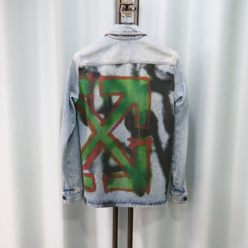 OFF WHITE スプレージーンズジャケット XS/95 153459234