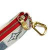 Louis Vuitton Monogram Denim Pochette Keyring Coin Purse Micro 149503596 [P]