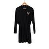 LOUIS VUITTON Frauen LV Kristall Logo Baumwolle Mini Kleid Schwarz 34 147620776 [P]