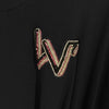 LOUIS VUITTON Frauen LV Kristall Logo Baumwolle Mini Kleid Schwarz 34 147620776 [P]