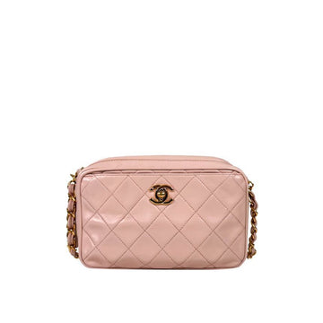 CHANEL [名品ビアール] [OS] 女性 CCロゴ ゴールドラムスキン チェーン クロスショルダーカメラバッグ ピンク 149728302