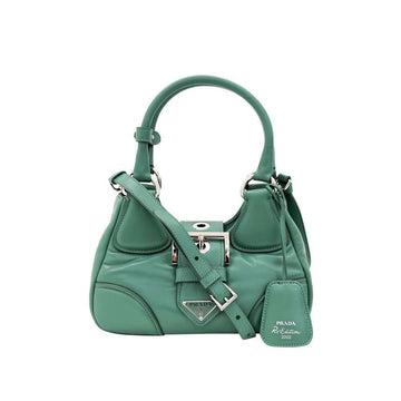 PRADA Padded Nappa Leder Schultertasche Crossbody Tasche Mango Grün 1BA381 2DYI F0458 149078581