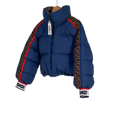 FENDI Monogram Reversible Logo Cropped Puffer Jacket x FILA S 148522746
