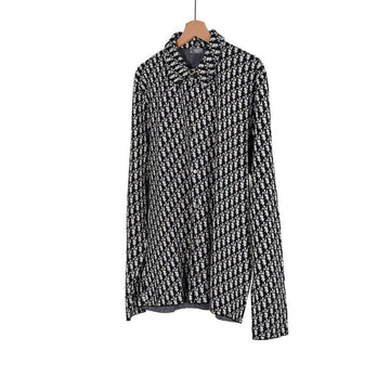 Dior Oblique Gabardine Jacquard Oversized Knit Shirt Black 023M550AT099 148522751