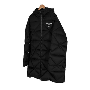 PRADA 三角ロゴリナイロンダウンコートロングパディングジャケット ブラック XXL 148522757