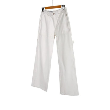 LOEWE Männer Anagramm Logo Leder Tab Carpenter Work Denim Hose Weiß 397647 DKHH0 1063 147620765