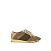 Gucci Women's GG Web Suede Rocket Low-Top Sneakers Beige 35.5 145696447 [P]