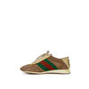 Gucci Women's GG Web Suede Rocket Low-Top Sneakers Beige 35.5 145696447 [P]