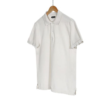 Tom Ford Men's Embroidered Cotton Polo PK Short Sleeve T-Shirt White 50 145173364