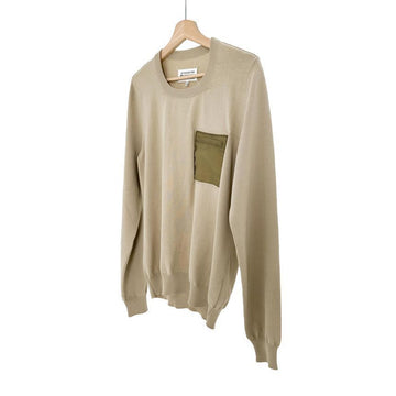 Maison Margiela Men's Pocket Patch Stitch Knit T-Shirt Beige 143525348
