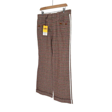 GUCCI x Adidas 男性 ホースビット チェック トリプルストライプ ウール パンツ 48 143525187