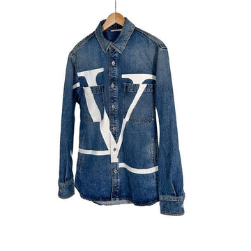 VALENTINO ダブルポケットVビッグロゴデニムシャツジャケット 44 143520555