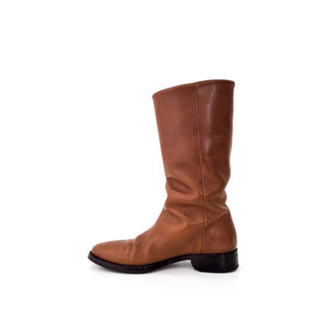 SAINT LAURENT Damen Leder klassische High Leg Stiefel Braun 35 143519901