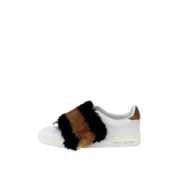 Louis Vuitton Women’s Frontline Shearling Mink Fur Low Top Sneakers White 143457659