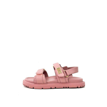 DIOR [Luxusviar] [39] Act Damen Velcro Lammleder Riemen Sandalen Rosa 142086963