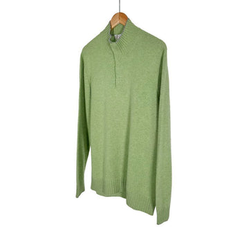 BRUNELLO CUCINELLI ブランデーロ クチネリ メンズ カシミア ハーフ ジップニット セーター グリーン 54 141875149