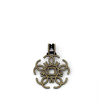 CHANEL [Luxusviar] [OS] Damen Single Diamant Clip-On Ohrringe Schwarz Gelb 141875092
