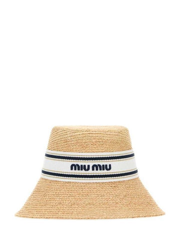 Miu Miu Woven Fabric Hat 152206213