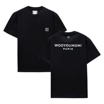 WOOYOUNGMI ホワイトロゴ メンズ 半袖Tシャツ W251TS07708B 146845660
