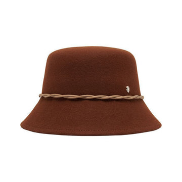 Helen Kaminski Celeste Deep Brown Cloche Women's Bucket Hat 124430546