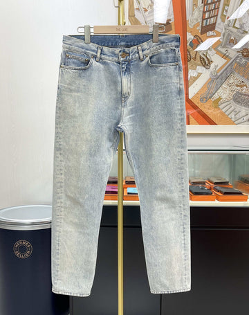 LOUIS VUITTON Washed Denim Jeans Hellblau 32 153467656