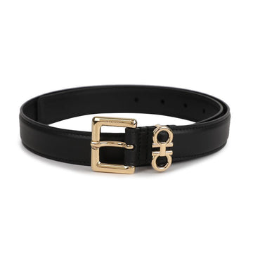 SALVATORE FERRAGAMO Damen Doppel Gancini Fixierte Gürtel 23-0346 NERO 780415 128844039