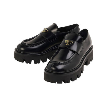 Prada Brushed Leather Loafers 153471510