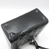 DIOR ブラック ペイタン ストレッチ カナージュ ミディアム シルバーショルダーバッグ 153471975 [P]