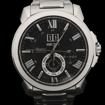 SEIKO SNP141J1 7D56 42MM Stahl Kinetic Premier Snoopy Herrenuhr 153496545