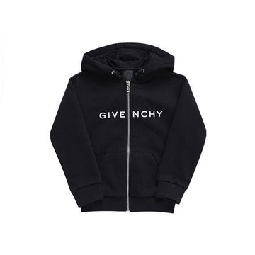 Givenchy Hooded Zip-Up with AkitaType Logo Print 58952986