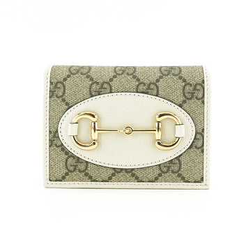 GUCCI ホースビット カードケース リング財布 621887 92TCG 9761 キャンバス ベージュ ホワイト 153505951